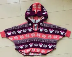 Disney ミッキー柄 フード付きポンチョ