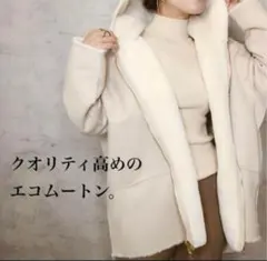 新品 piacere リバーシブル エコムートンフード付きジャケット