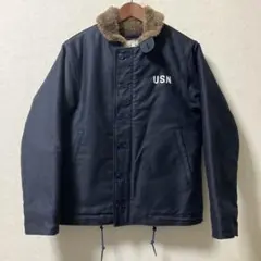 HOUSTON N1デッキミリタリージャケット　U.S. NAVY