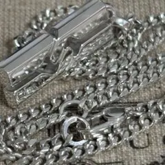 【超美品】GUCCI 喜平チェーン ネックレス 男女兼用　SV925 3ミリ GUCCI グッチ ネックレス チェーン 喜平 プレーン SV925/Ag925