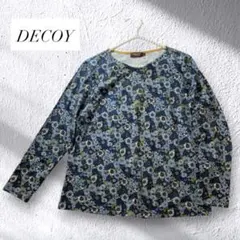 DECOY デコイ　花柄カットソー　ロンT フラワープリント　L