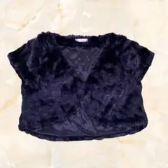 CNV フェイクファー ボレロ ジャケット 黒 M 結婚式 フォーマル