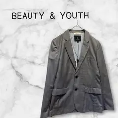 【BEAUTY & YOUTH】 グレー テーラードジャケット きれいめ