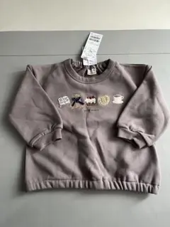 新品　petit main 【リンク】アソートモチーフトレーナー