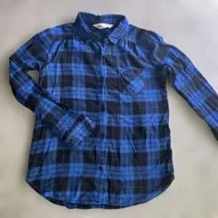 H&M チェックシャツ　ブルー　140