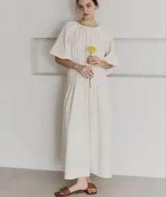 オルン　OLUN/2wayウエストギャザーワンピース