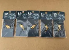 長野オリンピック　競技シルエット　ピンバッジ　金色