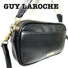 【美品】ギラロッシュ 本革 ショルダーバッグ 黒 ミニ 2WAY 斜め掛け