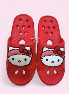 韓国限定商品　サンリオ公式商品　ハローキティ　サンダル26 レッド　匿名配送のサムネイル