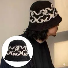 クラッシャーハット 帽子 ニット バケットハット 韓国 山田蓮 - メルカリ