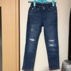 キッズ　UNIQLO ユニクロ ダメージデニム ジーンズ　L