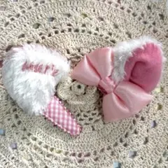 ディズニー　おしゃれキャットマリー　ヘアクリップ　ぱっちんどめ