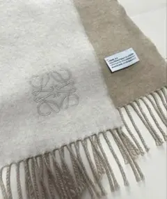 LOEWE ロエベ アナグラム マフラー ウール カシミヤ バイカラー