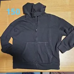 GU 黒 フルジップ パーカー 150