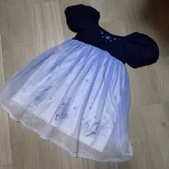 本日のみお値下げ★アナと雪の女王 半袖ワンピース ネイビーのサムネイル