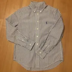 Ralph Lauren 長袖シャツ 青白ストライプ