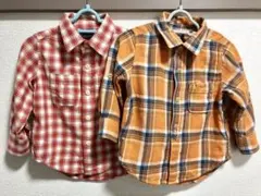 ★お値下げ★ baby Gap チェックシャツ 男の子 90cm 2枚セット