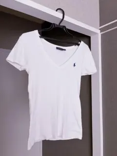 Polo Ralph Lauren ホワイト Vネック Tシャツ S 半袖