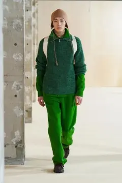 WOOL BABY ALPACA MIX RIB KINT ZIP TURTLEのサムネイル