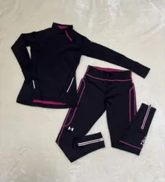 アンダーアーマー コールドギア サーモ 裏起毛 上SM下MD 美品 防寒