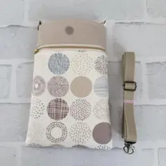 北欧風サークル柄☆スマホショルダー☆ハンドメイド