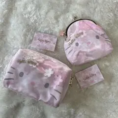 Hello Kitty 桜デザイン ポーチセット