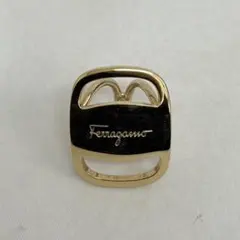 【0408M9】Ferragamo フェラガモ スカーフリング ゴールドのサムネイル