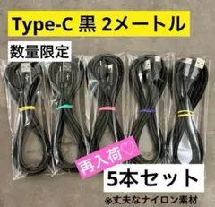 ☆ [재입고] “2m 화이트” 5줄 헤비듀티 나일론 브레이디드 타입-C 충전 케이블 타입