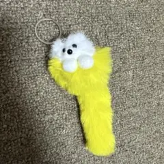 平成レトロ】おこじょ オコジョ ストラップ キーホルダー オレンジ