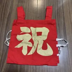 一升餅リュック/100日祝い 赤「祝」背負い袋