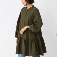 バンヤードストーム　シャツ　ぺプラム　チュニックブラウス　ノーカラー　1