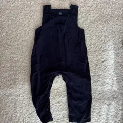 ネイビーオーバーオールロンパース