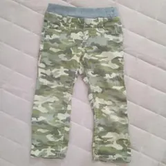 【美品】エムピーエス　キッズ　男の子　長ズボン　パンツ　ズボン　迷彩 緑　100