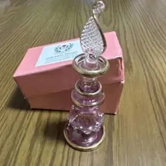 ガラス細工のイタリア製 ガラスペン インク壺 セット 花柄　飾り物　インテリア ガラス細工のイタリア製 ガラスペン インク壺 セット 花柄 飾り物