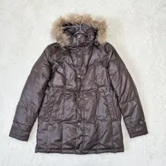 a.v.v HOMME◆ダウンジャケット(3L)ラクーンファー 3way 茶色