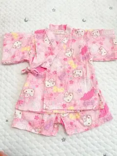 ハローキティ 甚平 ピンク ~95cm