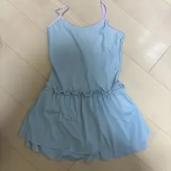 水色 フリル付きスカート水着