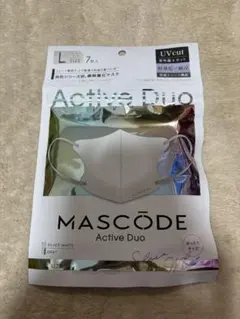マスコード 3Dマスク アクティブ デュオ シルバーホワイト（グレー紐）Lサイズのサムネイル