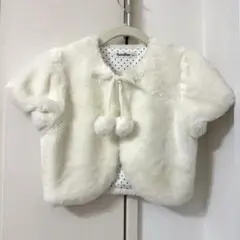 【未使用】familiarファミリア　春服　半袖コート　リボンファミちゃん130