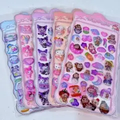 ラブブ サンリオ ぷくぷくシール 5枚セット