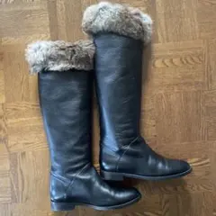 美品　ファー付き　ロングブーツ