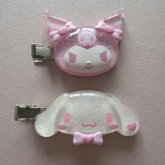 サンリオ　シナモン　クロミ　前髪クリップ