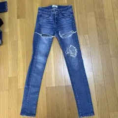 ダメージ加工 ブルースキニーデニム S