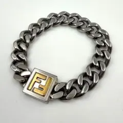 FENDI フェンディ FFブレスレット S シルバー ゴールド 喜平 74 - メルカリ