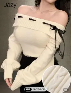 SHEIN Dazy オフショルダー ニット セーター