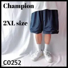 オールド チャンピオン メッシュ ハーフパンツ ショートパンツ 紺 メンズ2XLのサムネイル