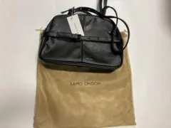 Samo Ondoh ブラックレザーショルダーバッグ