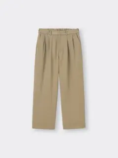 GU ジーユー　チノツータックバギースラックス　ベージュ チノパン