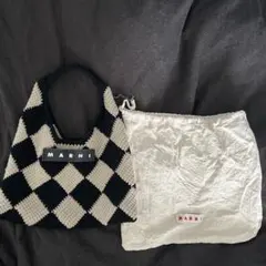 MARNI チェッカーボード ニット バッグ - メルカリ