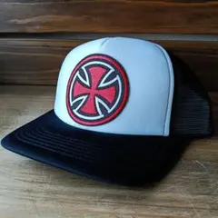 ②アメカジ、古着好き必見！ アイアンクロス　メッシュキャップ　トラッカーキャップ